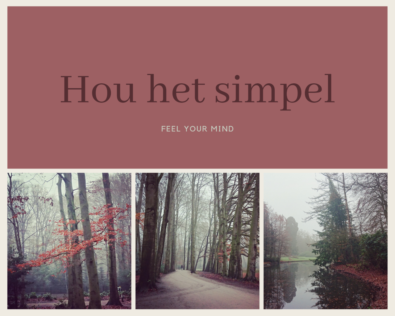 Hou het simpel